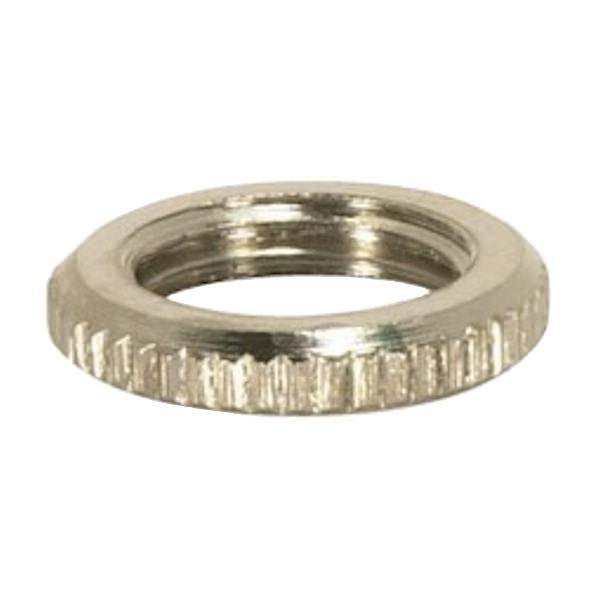 1/8 IP Brass Burnished and Lacquered Round Knurled Locknuts