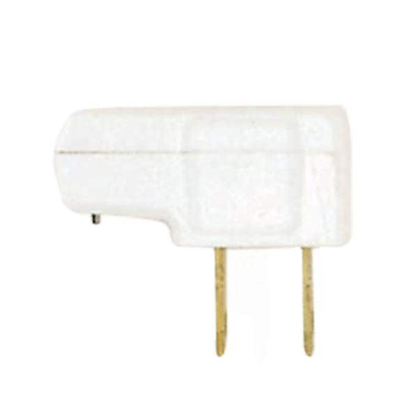 White Non-Polarized Quick Connect Flat Plug