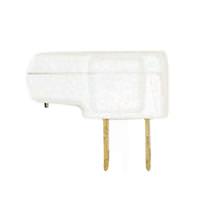 Satco White Non-Polarized Quick Connect Flat Plug