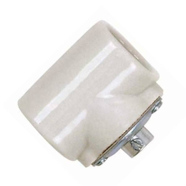 1/8 IPS Cap Porcelain Twin Socket with Flange Bushing Cap