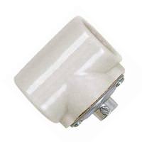 Satco 1/8 IPS Cap Porcelain Twin Socket with Flange Bushing Cap