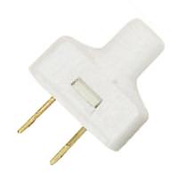 Satco White Attachment Plug with Terminal Screws