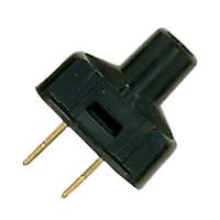 Satco Black Attachment Plug with Terminal Screws