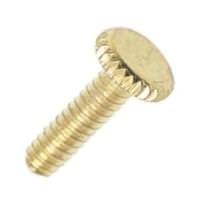 Satco .5" 6/32 Brass Plated Steel Knurled Head Thumb Screws