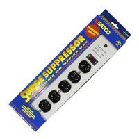 Satco 6 Outlet Plug In Surge Strip with Flat Plug