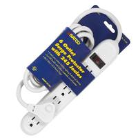 Satco 6 Outlet Plug In Surge Strip with Flat Plug