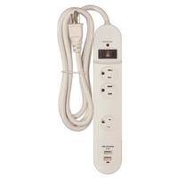 Satco 1800 watt 120 volt White 3 Outlet Surge Strip