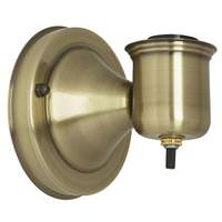 Satco 1 Light Antique Brass Wired Wall Bracket with Bottom Turn Knob Switch