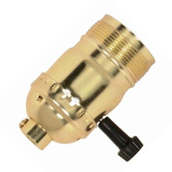 1/8 IPS Cap Brite Gilt On-Off Turn Knob Socket