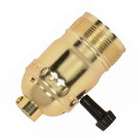 Satco 1/8 IPS Cap Brite Gilt On-Off Turn Knob Socket