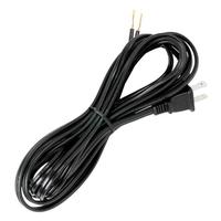 Satco 12' Black Molded Plug Cord