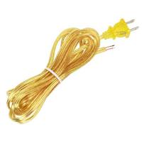 Satco 12' Clear Gold Molded Plug Cord