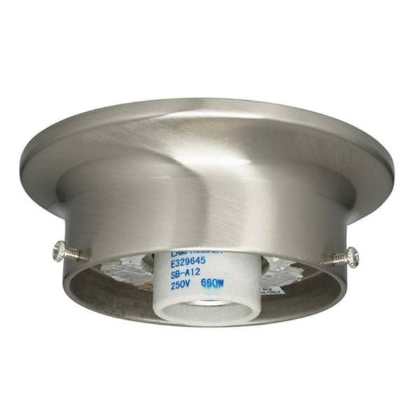 3.25" Brushed Nickel Wired Lamp Glass Holder