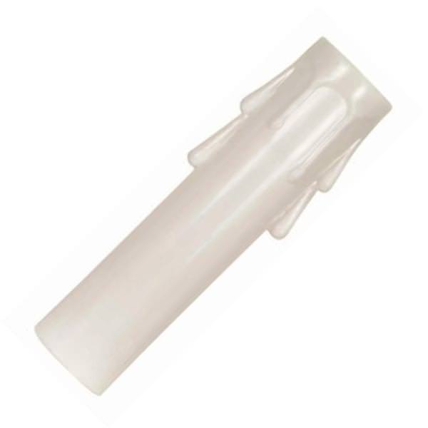 2" White Plastic Drip Candle Cover Candelabra Base