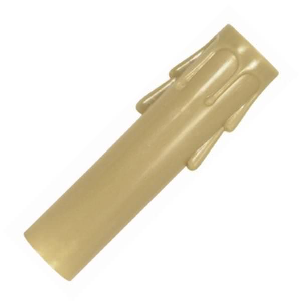 3" Antique Gold Plastic Drip Candle Cover Candelabra Base