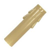 Satco 3" Antique Gold Plastic Drip Candle Cover Candelabra Base