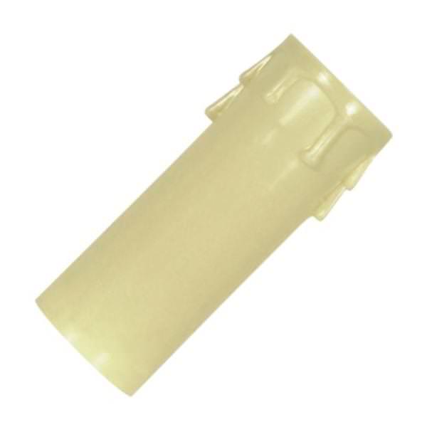 2" Ivory Drip Plastic Candle Cover Edison Base