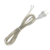 Satco 8' Clear Silver Molded Plug Cord