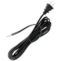 Satco 15' Black Molded Plug Cord