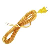 Satco 15' Clear Gold Molded Plug Cord