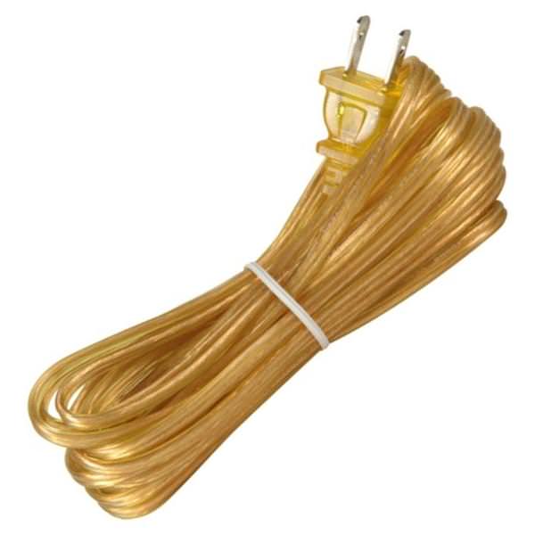 20' Clear Gold Molded Plug Cord