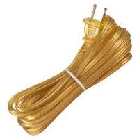 Satco 20' Clear Gold Molded Plug Cord