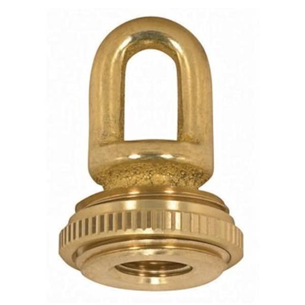 1/4 IP Brass Cast Screw Collar Loop with Ring