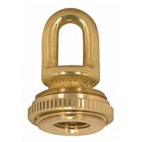 Satco 1/4 IP Brass Cast Screw Collar Loop with Ring