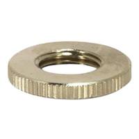 Satco 1/8 IP Brass Round Knurled Locknuts