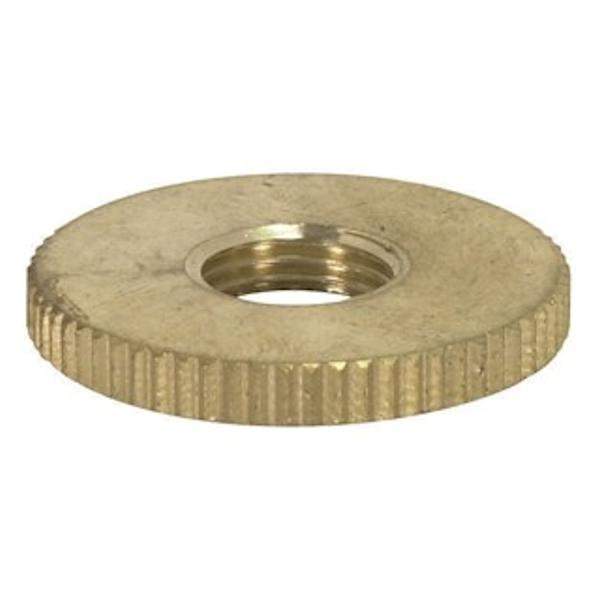 1/8 IP Brass Round Knurled Locknut