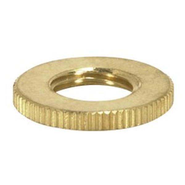 1/8 IP Brass Round Knurled Locknut