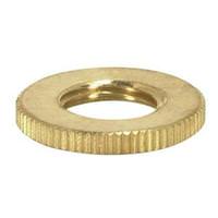 Satco 1/8 IP Brass Round Knurled Locknut