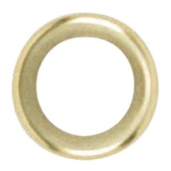 1/4 IP Slip Brass Plated Curled Edge Steel Check Ring