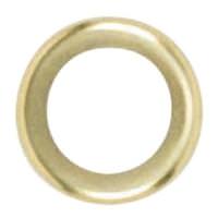Satco 1/4 IP Slip Brass Plated Curled Edge Steel Check Ring