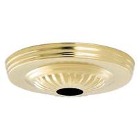 Satco Brass Ribbed Canopy