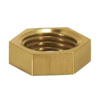 Satco 1/8 IP Brass Hexagon Locknuts