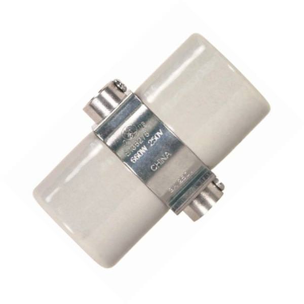 1/8 IPS Cap Porcelain Twin Socket with Double Bushing Strap