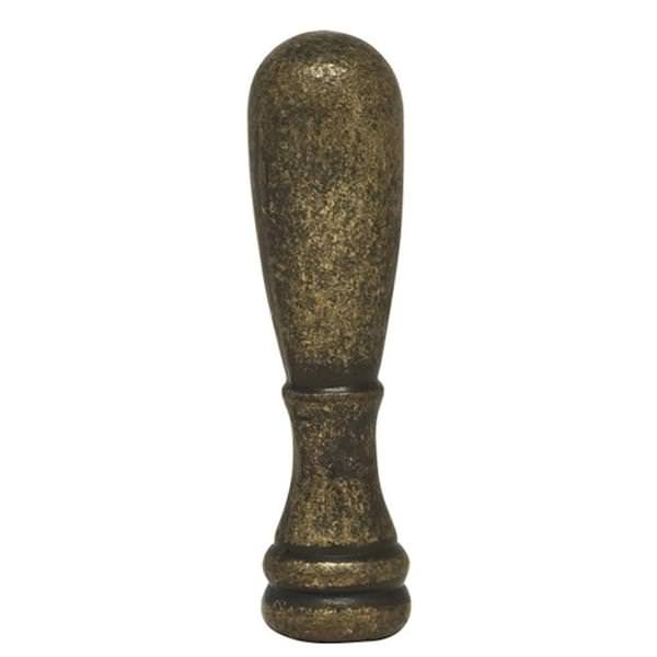 2" Antique Brass Bullet Finial