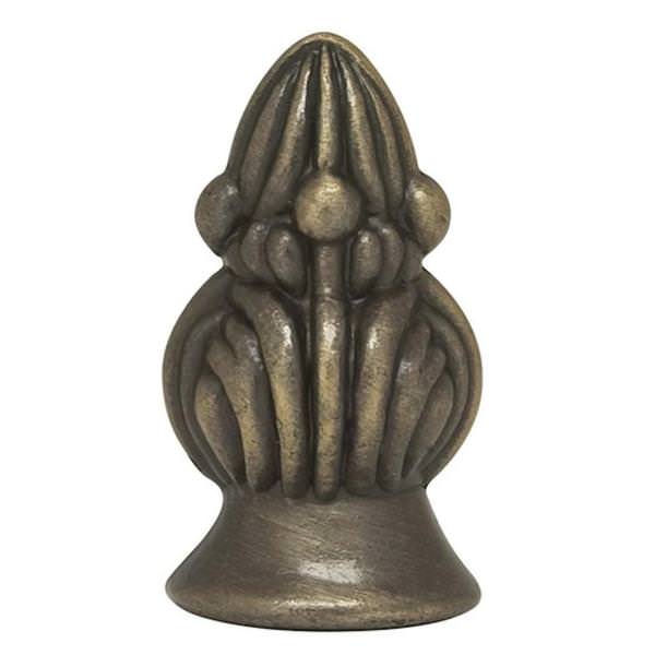 1.4" Antique Brass Bud Finial