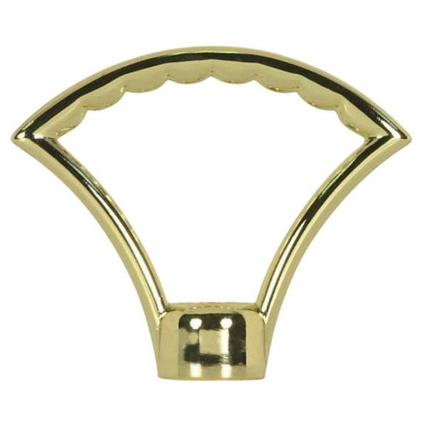 2" 1/8 IP Polished Brass Die Cast Fixture Hang Straight Loop with Wireway