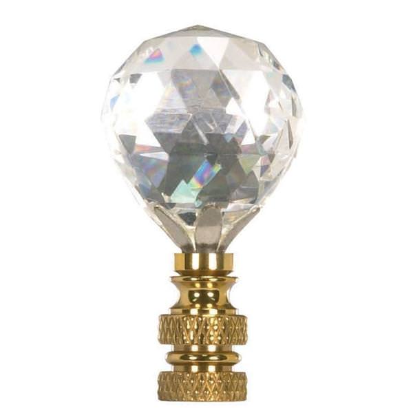 2.25" Ball Cut Crystal Finial