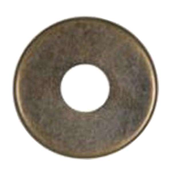 1/8 IP Slip Antique Brass Curled Edge Steel Check Ring