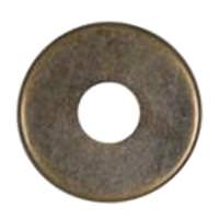 Satco 1/8 IP Slip Antique Brass Curled Edge Steel Check Ring