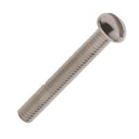 Satco 1.25" 8/32 Zinc Plated Steel Round Head Slotted Machine Screws