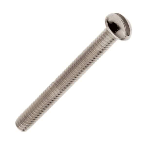 1.5" 8/32 Nickel Plated Steel Round Head Slotted Machine Screws
