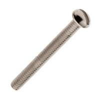 Satco 1.5" 8/32 Nickel Plated Steel Round Head Slotted Machine Screws
