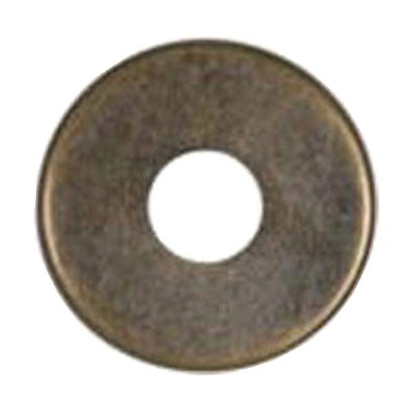 1/8 IP Slip Antique Brass Curled Edge Steel Check Ring