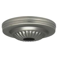 Satco Brushed Pewter Ribbed Canopy