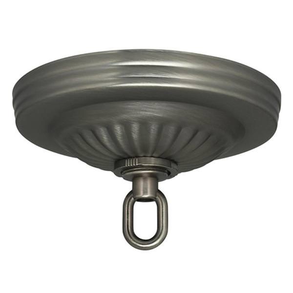 Brushed Pewter Ribbed Canopy Kit