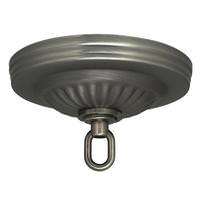 Satco Brushed Pewter Ribbed Canopy Kit